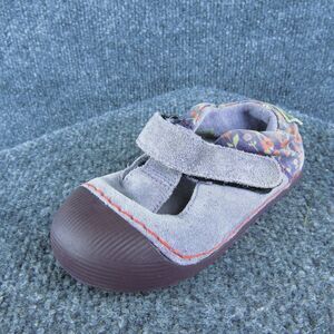 Simple Girls Mary Jane Size T‎ 8 Medium Shoes Purple Leather Hook & Loop